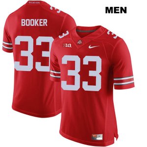 Men's NCAA Ohio State Buckeyes Dante Booker #33 College Stitched Authentic Nike Red Football Jersey TE20O75PN